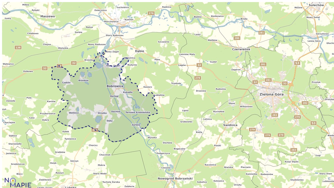 Mapa wyborów do sejmu Bobrowice